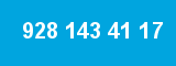 928 143 41 17 928 143 41 17